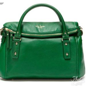 Kate Spade Cobble Hill Leslie green satchel convertible bag in green